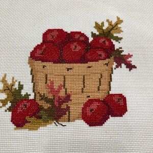 Vintage Fall Apples Country Art Cross Stitch